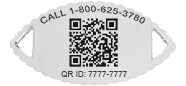 QR Code Figaro Classic Medical ID Bracelet Sterling Silver, Silver, pemblem image number 0